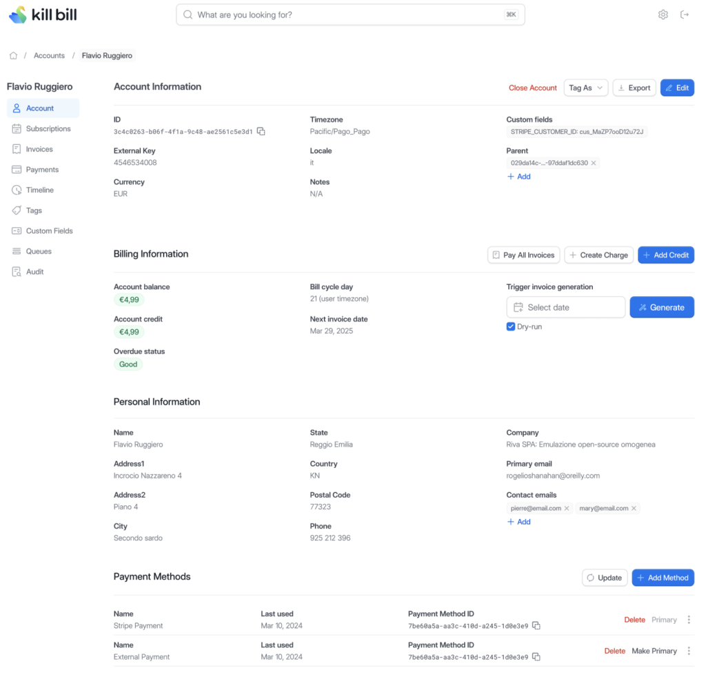 Kaui 4 account screen